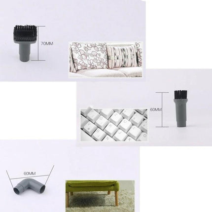 9-in-1 Vacuum Cleaner Accessory Set for Household Cleaning, 32/35mm showing small brush, crevice tool, connectors and extension tubes for furniture and keyboard cleaning