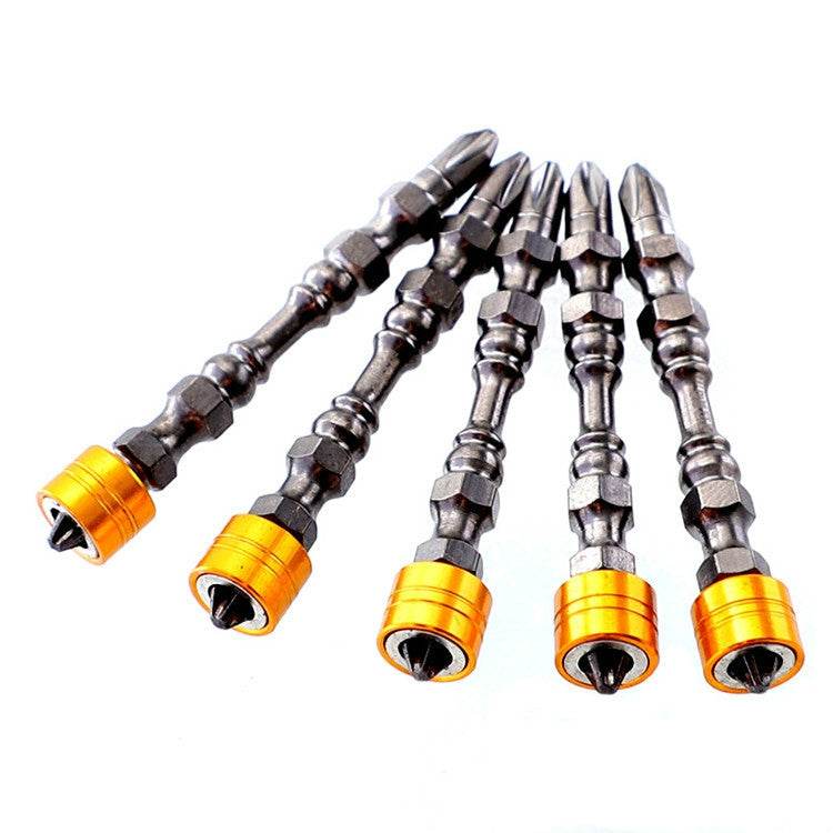 5pcs / Set Electric Screwdriver Bit Double-headed Cross Magnetic Ring Bit, 65mm, 110mm - Syndmart