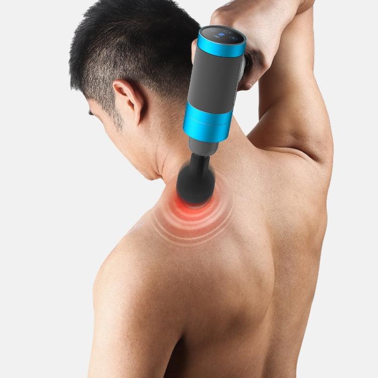 USB Rechargeable Muscle Massage Gun with Multiple Speed Settings and Interchangeable Heads