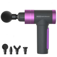 USB Rechargeable Muscle Massage Gun with Multiple Speed Settings and Interchangeable Heads Purple Ultimate Edition