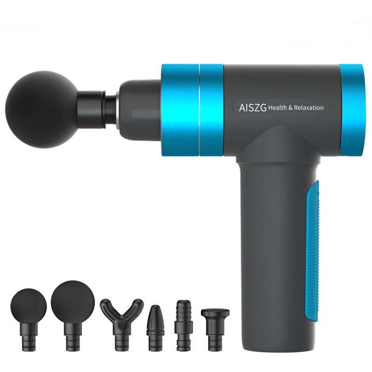 USB Rechargeable Muscle Massage Gun with Multiple Speed Settings and Interchangeable Heads Blue Extreme Edition