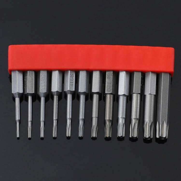 12 PCS / Set Screwdriver Bit With Magnetic S2 Alloy Steel Electric Screwdriver, 1, 2, 3, 4, 5, 6, 7, 8, 9, 10, 11, 12, 13 - Syndmart