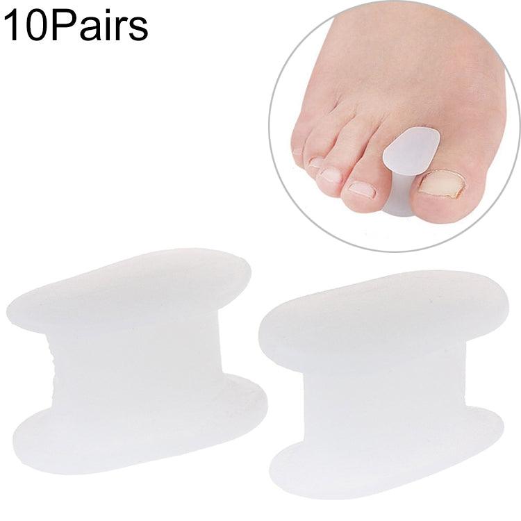 10 pares de separadores de dedos de gel, herramienta para el cuidado de los pies, enderezador de juanete de silicona para el dedo gordo del pie, protector de juanete valgus hallux, corrector de alineación