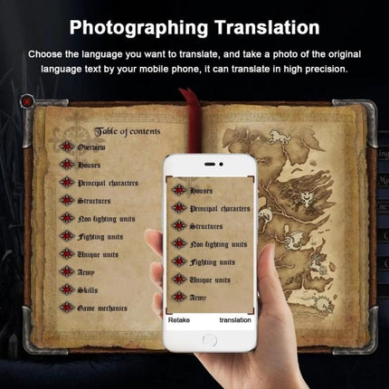 Voice Translator for Travel, Business, and Daily Learning photographing printed text with phone for instant multilingual translation