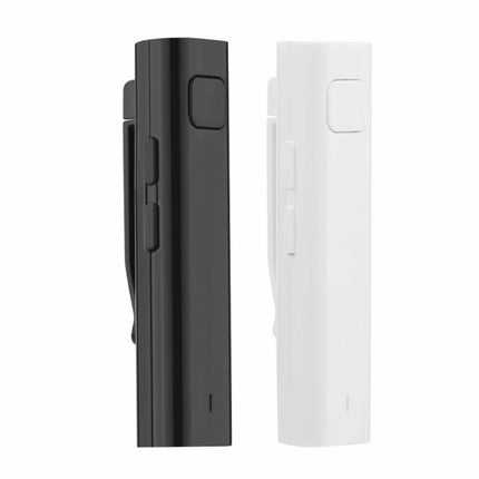 Earphone for Translating Languages During Travel and Business Meetings - compact Bluetooth translator earphone in black and white