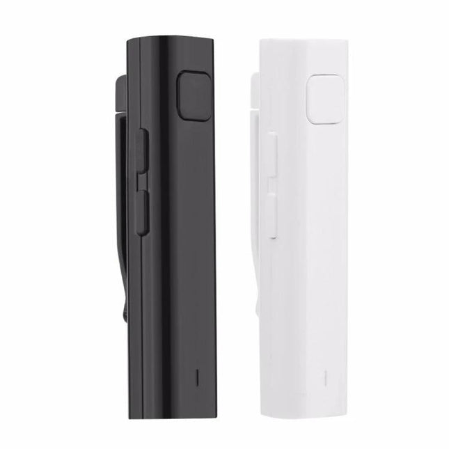 Earphone for Translating Languages During Travel and Business Meetings - compact Bluetooth translator earphone in black and white