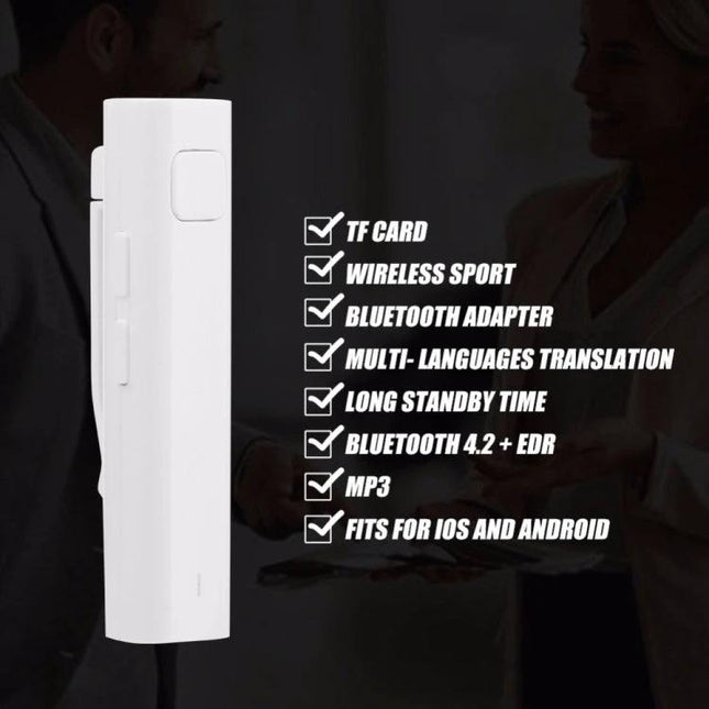 Earphone for Translating Languages During Travel and Business Meetings Bluetooth wireless translator earbud with multi-language support and long standby time