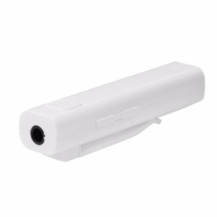 Earphone for Translating Languages During Travel and Business Meetings - white Bluetooth translator earphone with clip for travel and meetings