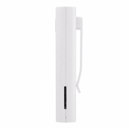 Earphone for Translating Languages During Travel and Business Meetings compact white Bluetooth translator earbud with clip, ideal for travel and meetings
