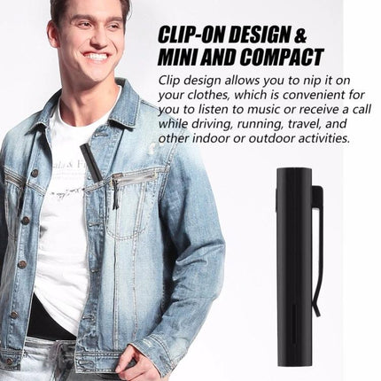 Earphone for Translating Languages During Travel and Business Meetings - compact clip-on Bluetooth translator earphone for travel and meetings