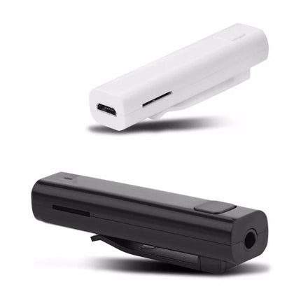 Earphone for Translating Languages During Travel and Business Meetings - compact Bluetooth translator earbud in black and white