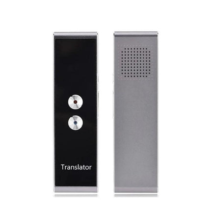 Alt Tag: Salange Portable Translator for Everyday Travel and Learning slim two-button handheld device for instant spoken translations