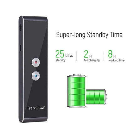 Salange Portable Translator for Everyday Travel and Learning - compact screenless device with 25 days standby, 2h charge and 8h working time