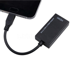 Micro USB to HDMI 1080P Adapter Cable for MHL Devices - Compatible with Samsung Galaxy and HUAWEI