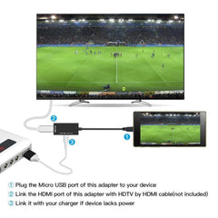 Micro USB to HDMI 1080P Adapter Cable for MHL Devices - Compatible with Samsung Galaxy and HUAWEI