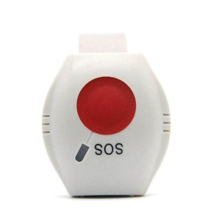 King Pigeon Wireless Emergency Wristband for Seniors white SOS wristband with large red button for senior emergency alerts