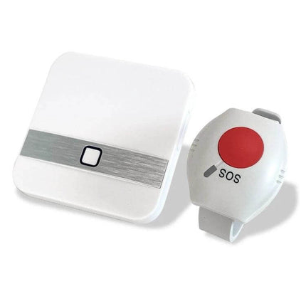 King Pigeon Wireless Emergency Wristband for Seniors - white SOS wrist pendant and receiver for senior personal alert