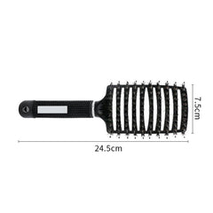 Curly Hair Detangling Scalp Massager Brush - Nylon Bristle Hairdressing Tool for Women and Men