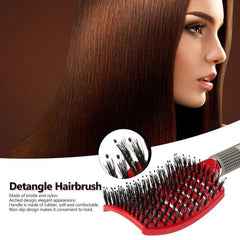 Curly Hair Detangling Scalp Massager Brush - Nylon Bristle Hairdressing Tool for Women and Men