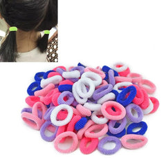 Vibrant 100-Piece Kids' Cute Rubber Hair Accessories Set