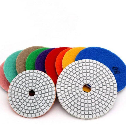 Diamond Flexible Polishing Pads For Stone Surfaces - Multicolor Flexible Diamond Polishing Discs For Granite Marble Quartz Finish