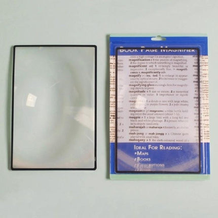 Slim 3x Magnification Card for Everyday Reading and Pocket Use - slim wallet-size magnifier showing card and packaged product