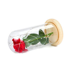 Rosas artificiales frescas luminosas con luces LED intermitentes, flores decorativas románticas para bodas, regalos de San Valentín para enviar a los amantes en su cumpleaños