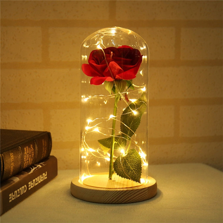 LED flashing luminous artificial fresh roses romantic decorative flower wedding Valentine's Day gift to send lovers birthday, 0-5W