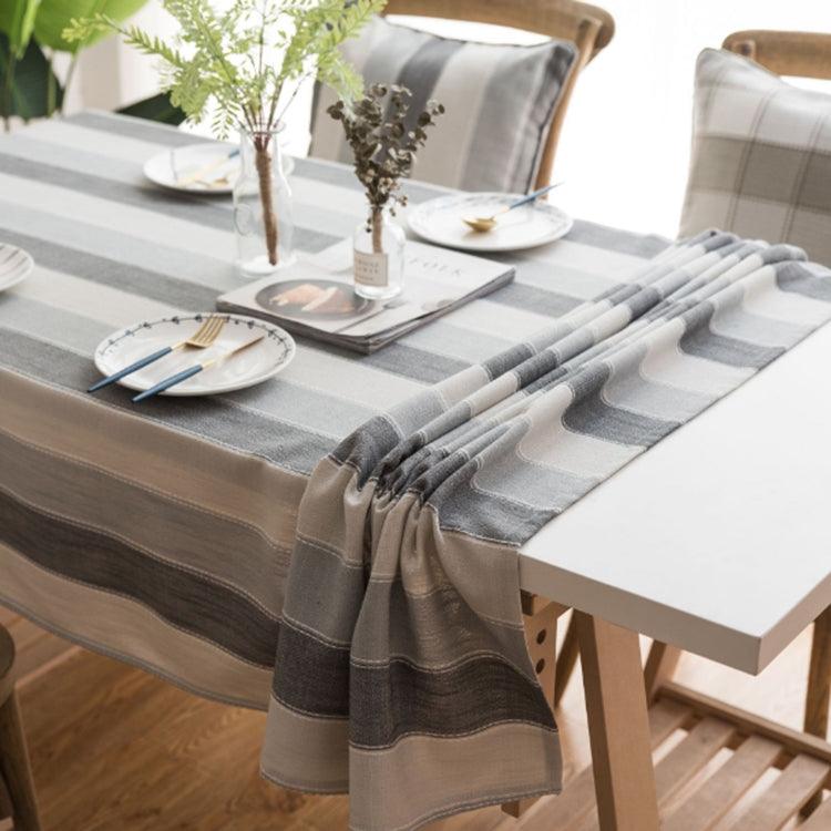 Rectangular Striped Tablecloth for Versatile Dining Spaces Grey Stripes 60x60cm