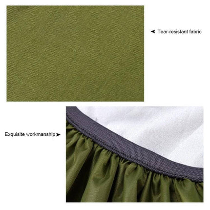 Waterproof Rain Cover for Backpacks and Outdoor Hiking Use showing tear-resistant nylon fabric and elastic hem with waterproof coating