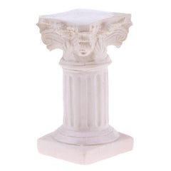 Columna romana de resina para decoración de jardines, dioramas y paisajes