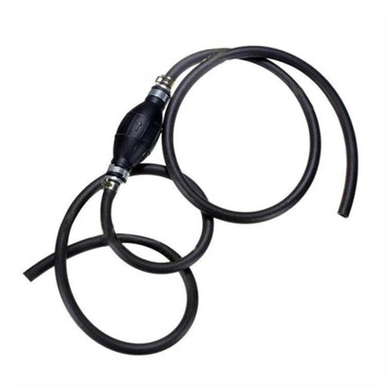 Manual Fuel Pump With Check Valve, Universal 6mm To 12mm hand-operated fuel/oil primer with 6–12mm universal hose, compact 15.4x4.6cm