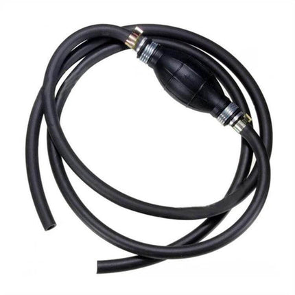 Manual Fuel Pump With Check Valve, Universal 6mm To 12mm - black hand pump with check valve and flexible hoses for fuel and oil transfer