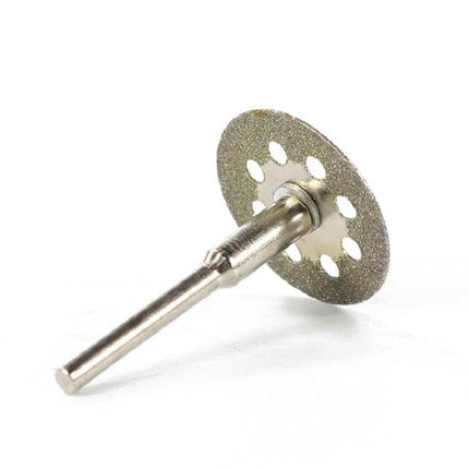 Jade Diamond Saw Blade Set For Grinder With 20 22 25 30mm Rods diamond-coated cutting disc with adapter rod on white background