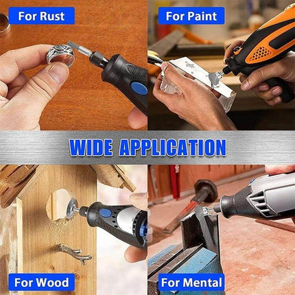 Wire Brush Set for Metal Descaling and Polishing Pen Shape - pen, flat, bowl wire brushes for rust, paint, wood, metal cleaning and polishing