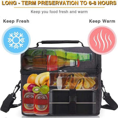 Insulated Waterproof Lunch Bag - Reusable Multifunctional Zippered Lunch Box