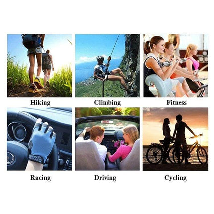 Cycling Gel-Padded Anti-Slip Half-Finger Gloves For Fitness - unisex breathable gel-padded training gloves for cycling, fitness, driving and outdoor activities