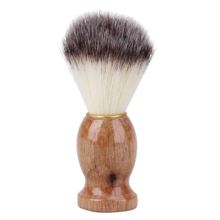 Brosse à raser les cheveux avec manche en bois, appareil de nettoyage de la barbe du visage, salon de rasage, outil pour poils de blaireau