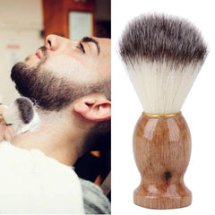 Brosse à raser les cheveux avec manche en bois, appareil de nettoyage de la barbe du visage, salon de rasage, outil pour poils de blaireau