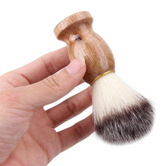 Brosse à raser les cheveux avec manche en bois, appareil de nettoyage de la barbe du visage, salon de rasage, outil pour poils de blaireau