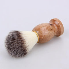 Brosse à raser les cheveux avec manche en bois, appareil de nettoyage de la barbe du visage, salon de rasage, outil pour poils de blaireau