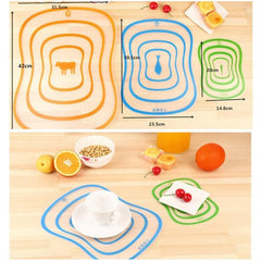 Set of 6 Flexible, Eco-Friendly Transparent PP Cutting Boards for Kitchen Use