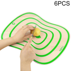 Set of 6 Flexible, Eco-Friendly Transparent PP Cutting Boards for Kitchen Use