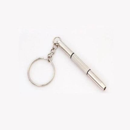 Multifunctional Keychain Repair Tool Mini Screwdriver light yellow gold zinc alloy keyring compact 53mm for eyewear and small gadgets
