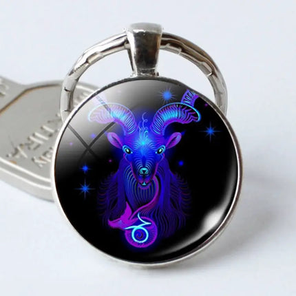 Zodiac Sign Keychain Constellation Pendant For Everyday Use