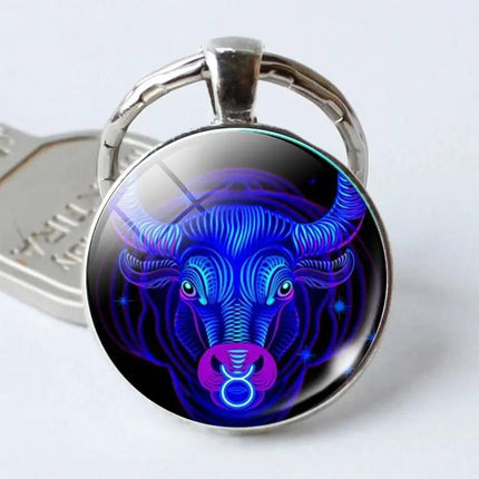Zodiac Sign Keychain Constellation Pendant For Everyday Use