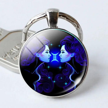 Zodiac Sign Keychain Constellation Pendant For Everyday Use