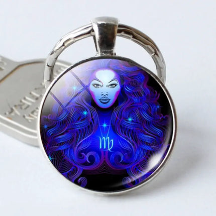 Zodiac Sign Keychain Constellation Pendant For Everyday Use