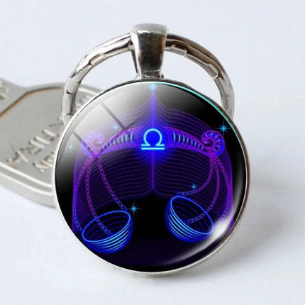 Zodiac Sign Keychain Constellation Pendant For Everyday Use