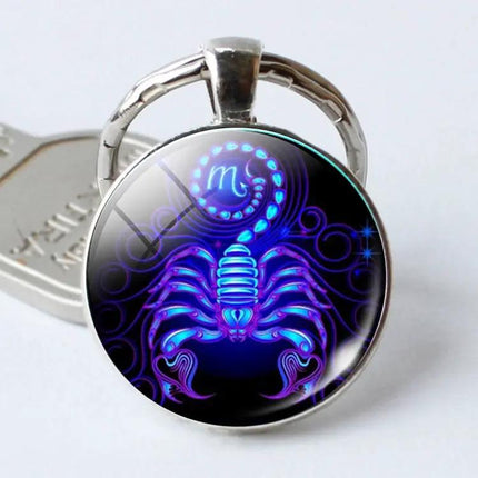 Zodiac Sign Keychain Constellation Pendant For Everyday Use